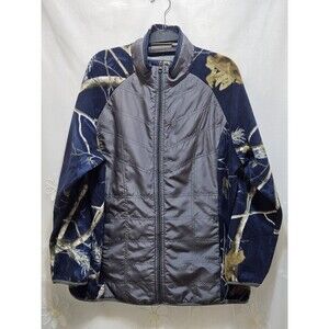 Northcrest Women XL Blue Jacket Lightweight Camo Fleece Realtree Hunting Outdoor
